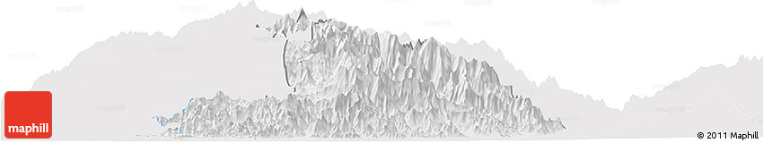 Silver Style Horizon Map of Valledupar, single color outside