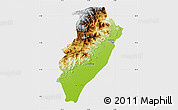 Physical Map of Valledupar, single color outside
