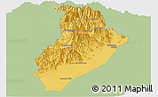 Savanna Style Panoramic Map of Valledupar, single color outside