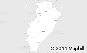 Silver Style Simple Map of Valledupar, single color outside