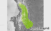 Physical Map of Alto Baudo (Pie de Pato), desaturated