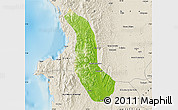 Physical Map of Alto Baudo (Pie de Pato), shaded relief outside