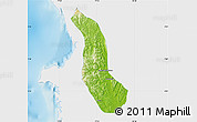 Physical Map of Alto Baudo (Pie de Pato), single color outside