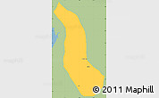Savanna Style Simple Map of Alto Baudo (Pie de Pato), single color outside