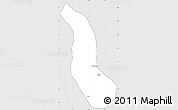 Silver Style Simple Map of Alto Baudo (Pie de Pato), cropped outside
