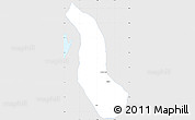 Silver Style Simple Map of Alto Baudo (Pie de Pato), single color outside