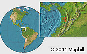 Satellite Location Map of Istmina