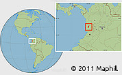 Savanna Style Location Map of Istmina