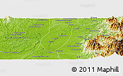 Physical Panoramic Map of Istmina