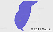 Political Simple Map of Istmina, single color outside