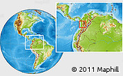 Physical Location Map of Lloro, within the entire country