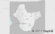 Gray 3D Map of Quibdo, single color outside
