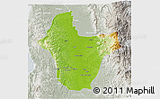 Physical 3D Map of Quibdo, lighten, semi-desaturated