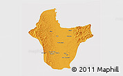 Political 3D Map of Quibdo, cropped outside