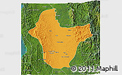 Political 3D Map of Quibdo, satellite outside