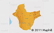 Political 3D Map of Quibdo, single color outside