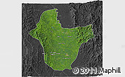 Satellite 3D Map of Quibdo, darken, desaturated