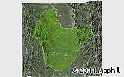 Satellite 3D Map of Quibdo, semi-desaturated