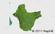 Satellite 3D Map of Quibdo, single color outside