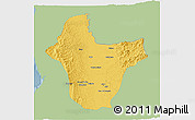 Savanna Style 3D Map of Quibdo, single color outside