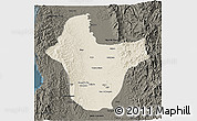 Shaded Relief 3D Map of Quibdo, darken