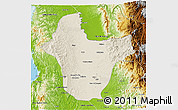Shaded Relief 3D Map of Quibdo, physical outside