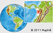 Physical Location Map of Quibdo, highlighted parent region
