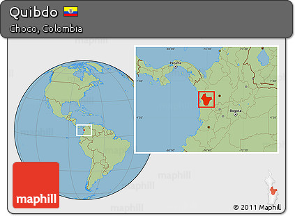 Savanna Style Location Map of Quibdo