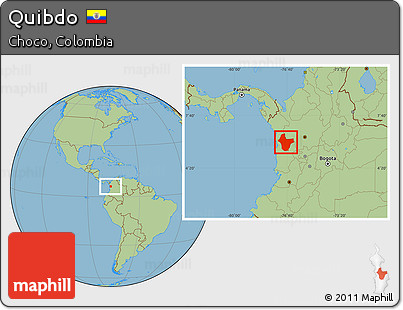 Savanna Style Location Map of Quibdo