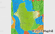 Physical Map of Quibdo, political outside
