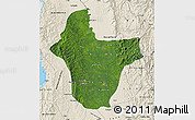 Satellite Map of Quibdo, shaded relief outside