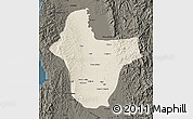 Shaded Relief Map of Quibdo, darken
