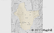 Shaded Relief Map of Quibdo, desaturated