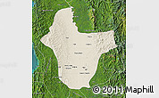 Shaded Relief Map of Quibdo, satellite outside