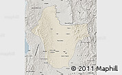 Shaded Relief Map of Quibdo, semi-desaturated