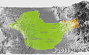Physical Panoramic Map of Quibdo, desaturated