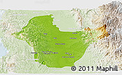 Physical Panoramic Map of Quibdo, lighten