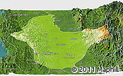Physical Panoramic Map of Quibdo, satellite outside
