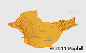 Political Panoramic Map of Quibdo, cropped outside