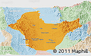 Political Panoramic Map of Quibdo, lighten