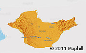 Political Panoramic Map of Quibdo, single color outside