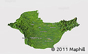 Satellite Panoramic Map of Quibdo, cropped outside
