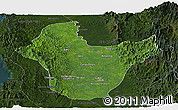Satellite Panoramic Map of Quibdo, darken