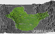 Satellite Panoramic Map of Quibdo, desaturated