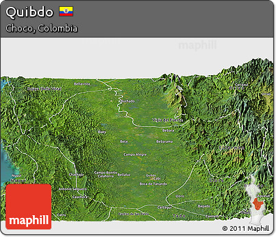 Satellite Panoramic Map of Quibdo