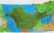 Satellite Panoramic Map of Quibdo, political outside
