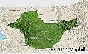 Satellite Panoramic Map of Quibdo, shaded relief outside