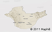 Shaded Relief Panoramic Map of Quibdo, cropped outside