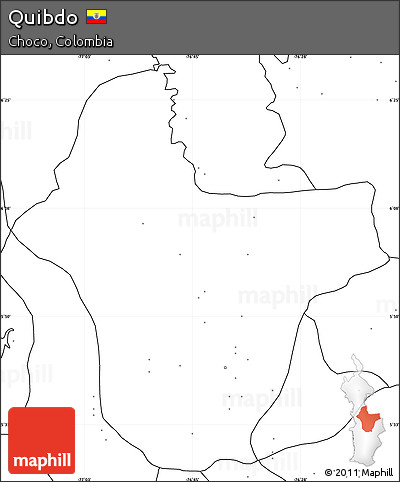 Blank Simple Map of Quibdo, no labels