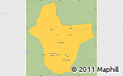 Savanna Style Simple Map of Quibdo, single color outside